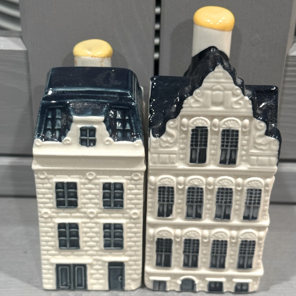 TWO! KLM Blue Delft Canal Houses #43 & #81 BOLS Dutch Holland Royal